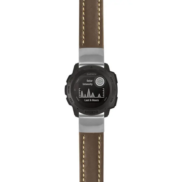 g.i.st23 Main Brown & White StrapsCo Heavy Duty Mens Leather Watch Band Strap 20mm