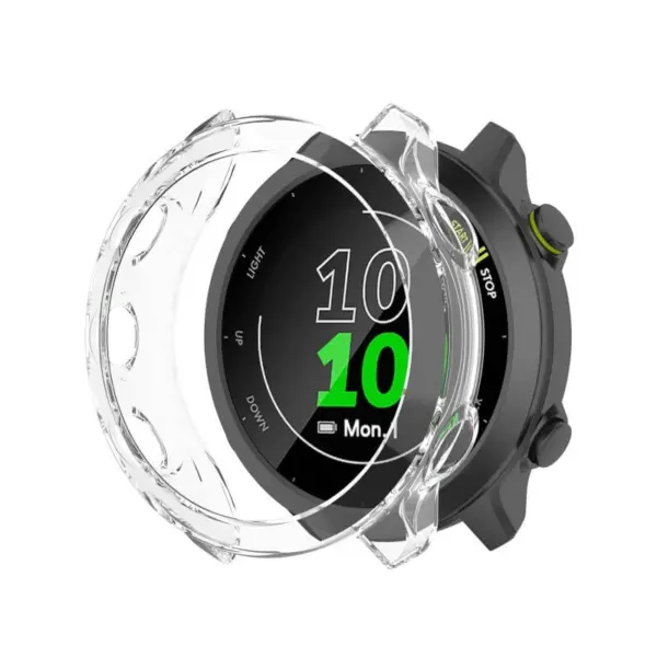 g.pc63.22 White StrapsCo Protective Case For Garmin Forerunner 55