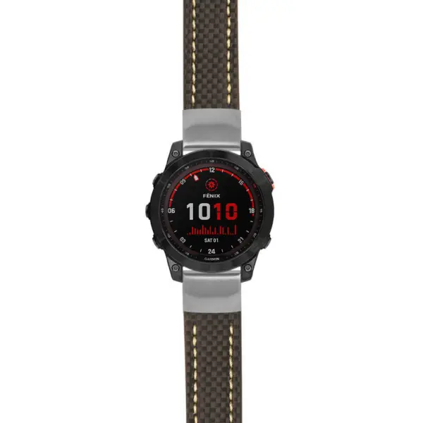 g.f7.st25 Main Black & White StrapsCo Heavy Duty Carbon Fiber Watch Strap 20mm