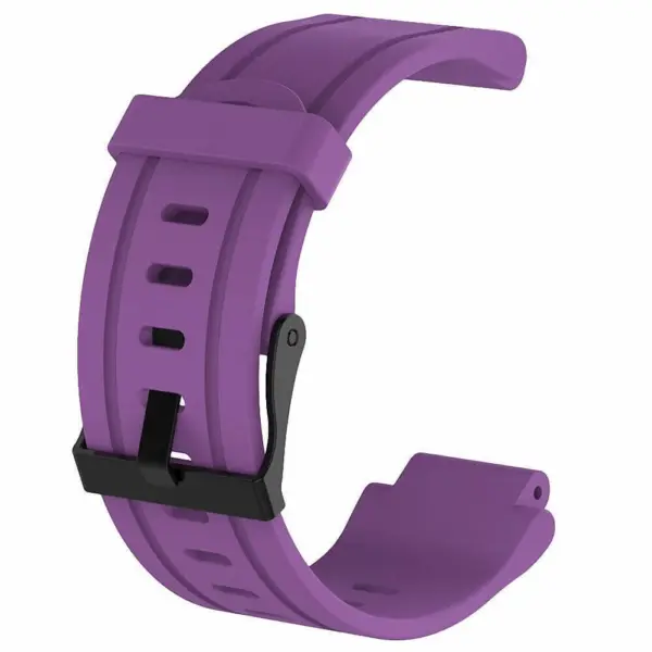 G.r14.18 Silicone Strap For Garmin Forerunner 225 W Black Buckle In Purple 3