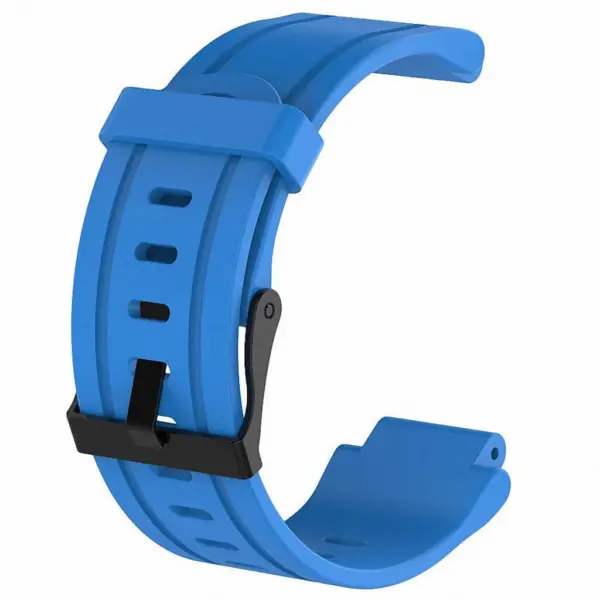 G.r14.5 Silicone Strap For Garmin Forerunner 225 W Black Buckle In Blue 2