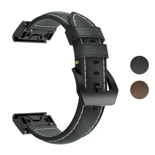 Elevate your style with the Horizon Leather Strap for Garmin Enduro 3. This premium watch band combines durability and elegance, perfect for any adventure