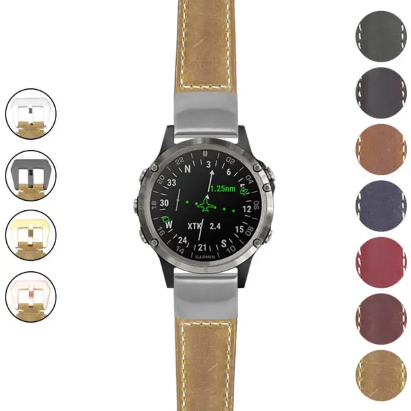 Discover the Salvage Leather Strap for Garmin D2 Delta, designed for style and durability. Perfectly complements your smartwatch while adding a touch of elegance. Upgrade your watch accessories today!