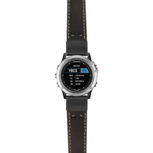 g.d2bv.ds14 Main Black StrapsCo DASSARI Vintage Leather Pilot Watch Band with Matte Black Buckle 22mm