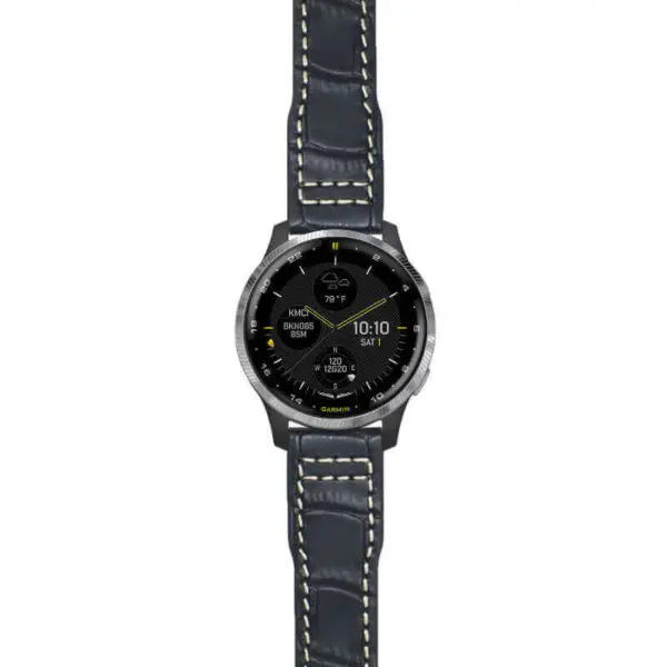 g.d2a.iw12 Main Black StrapsCo DASSARI Alligator Pilot Strap For 20mm