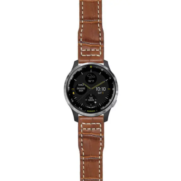 g.d2a.iw12 Main Tan StrapsCo DASSARI Alligator Pilot Strap For 20mm