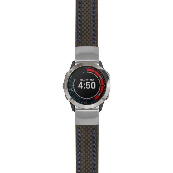 g.qtx6x.st25 Main Black & Blue StrapsCo Heavy Duty Carbon Fiber Watch Strap 22mm