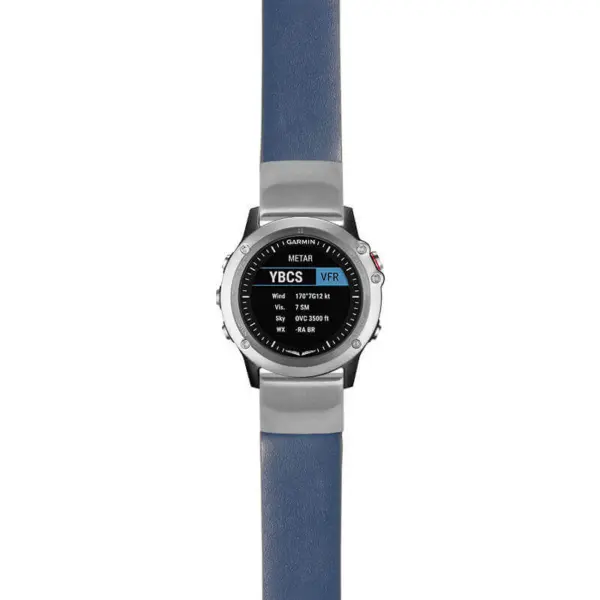 g.d2bv.st24 Main Blue StrapsCo Heavy Duty Leather Watch Band Strap 20mm