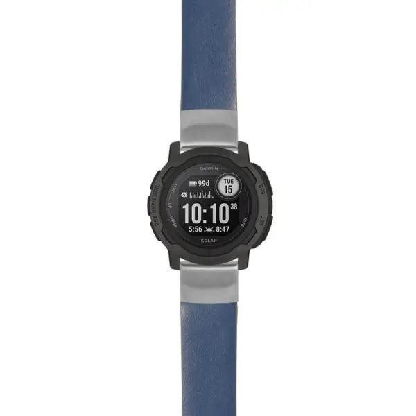 g.i2.st24 Main Blue StrapsCo Heavy Duty Leather Watch Band Strap 20mm