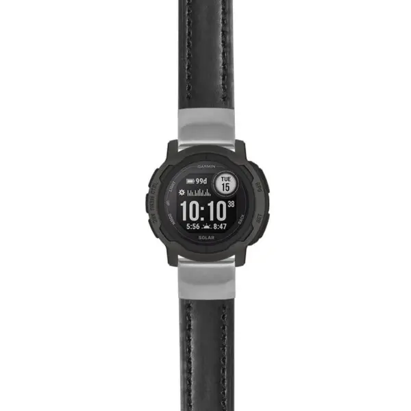 g.i2.st23 Main Black StrapsCo Heavy Duty Mens Leather Watch Band Strap 20mm