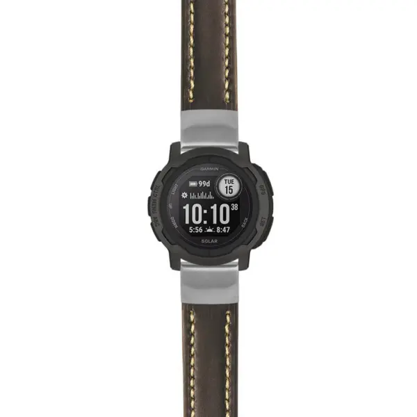 g.i2.st23 Main Black & White StrapsCo Heavy Duty Mens Leather Watch Band Strap 20mm