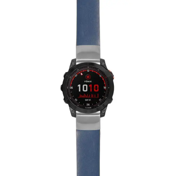 g.f7.st24 Main Blue StrapsCo Heavy Duty Leather Watch Band Strap 20mm