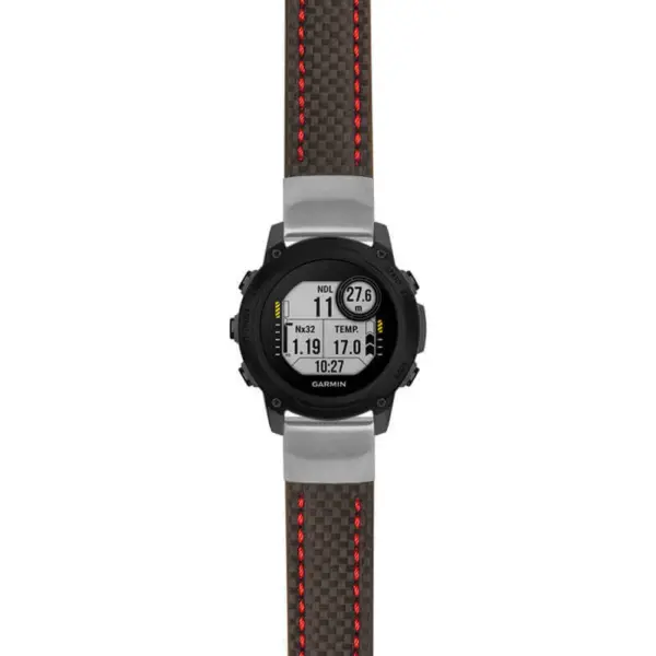 g.dg1.st25 Main Black & Red StrapsCo Heavy Duty Carbon Fiber Watch Strap 20mm