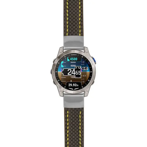 g.d2m1.st25 Main Black & Yellow StrapsCo Heavy Duty Carbon Fiber Watch Strap 20mm