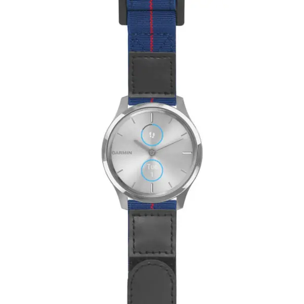 g.lux.nt13 Main Blue & Red StrapsCo Hook and Loop Explorer Watch Band Strap Nylon Velcro NATO 20mm