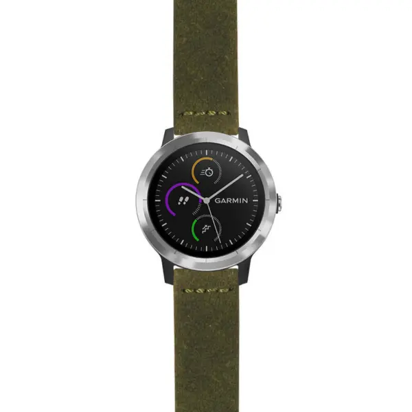 g.viv3.st29 Main Green StrapsCo Heavy Duty Suede Watch Strap 20mm