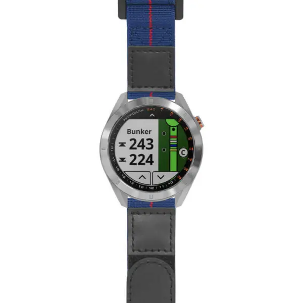 g.as40.nt13 Main Blue & Red StrapsCo Hook and Loop Explorer Watch Band Strap Nylon Velcro NATO 20mm