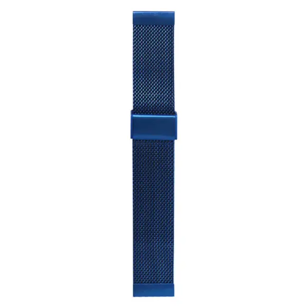 Stylish blue mesh watch strap designed for comfort and durability. Perfect for adding a modern touch to your timepiece while ensuring a secure fit. Ideal for everyday wear