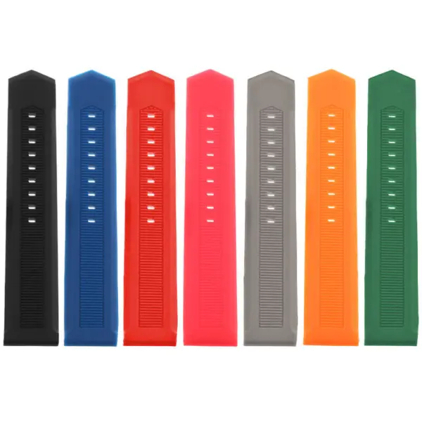 Colorful rubber speed straps for MoonSwatch, available in black, blue, red, gray, green, and orange. Durable and stylish, perfect for customizing your watch