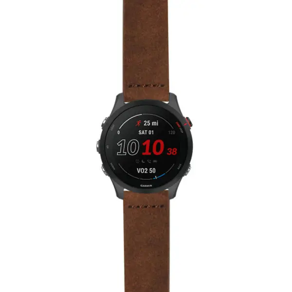 g.f255.st29 Main Brown StrapsCo Heavy Duty Suede Watch Strap 20mm