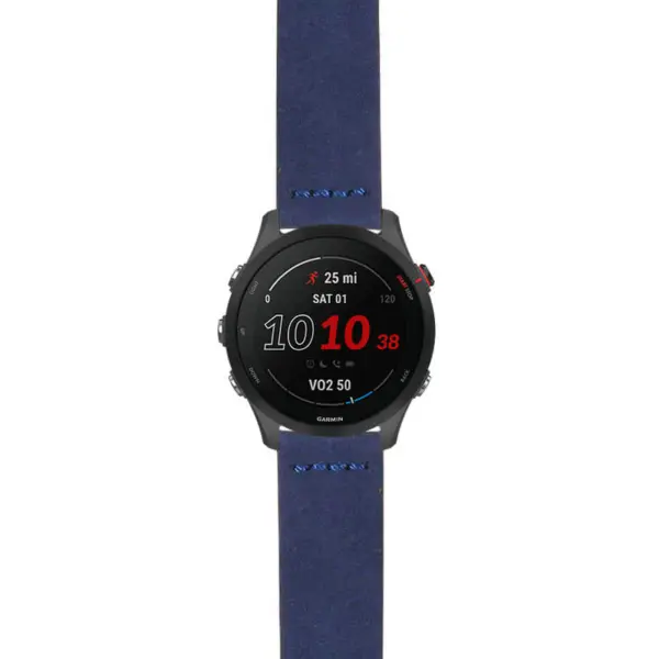 g.f255.st29 Main Blue StrapsCo Heavy Duty Suede Watch Strap 20mm