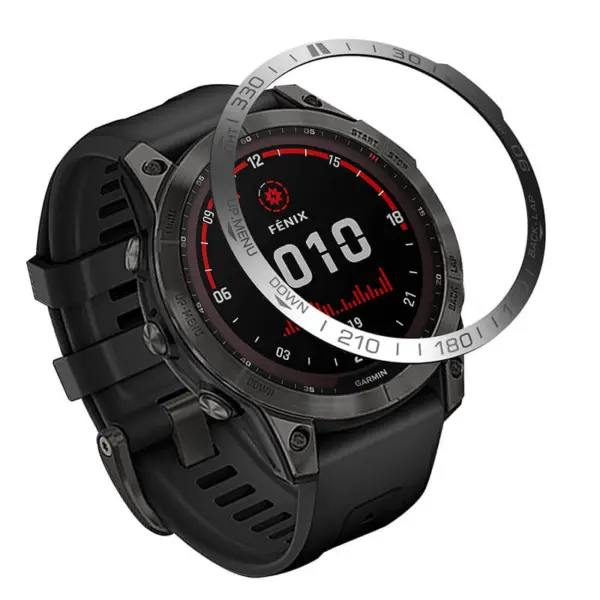 Bezel for Garmin Fenix 7X & 7X Pro, designed to enhance durability and style. Perfect fit for your watch, ensuring a sleek and rugged look for outdoor adventures