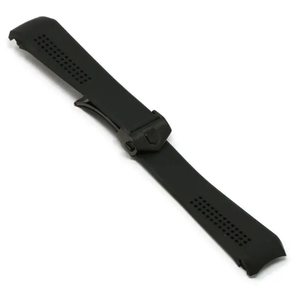 r.tag3 .1.mb Main Black Black Clasp StrapsCo Silicone Rubber Watch Band Strap For Tag Heuer Carrera Calibre
