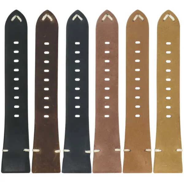 Fb.l18.mb All Colors StrapsCo Vintage Hand Stitched Leather Watch Band Strap For Fitbit Charge 3