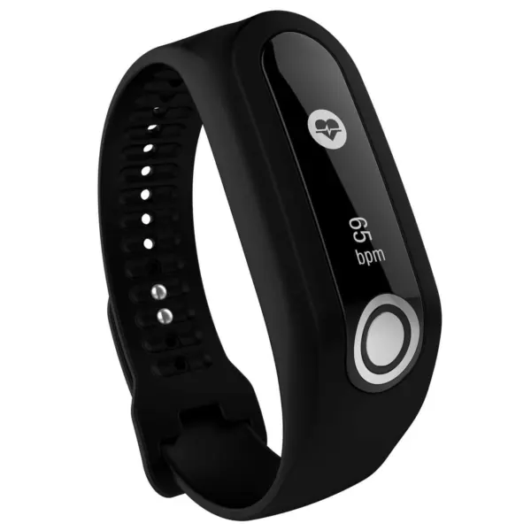 Tt.r4.1 Main Black StrapsCo Silicone Rubber Watch Band Strap Compatible With TomTom Touch