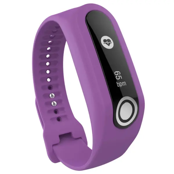 Tt.r4.18 Main Purple StrapsCo Silicone Rubber Watch Band Strap Compatible With TomTom Touch
