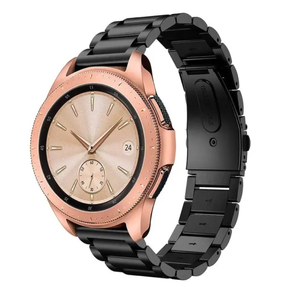 S.m8.mb.20 Main Black StrapsCo Stainless Steel Watch Band Strap Compatible With Samsung Galaxy Watch, Galaxy Watch Active & Gear