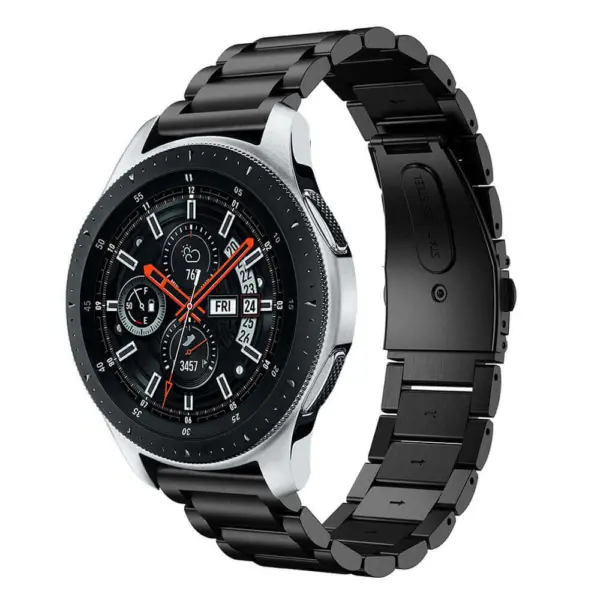 S.m8.mb.22 Main Black StrapsCo Stainless Steel Watch Band Strap Compatible With Samsung Galaxy Watch, Galaxy Watch Active & Gear