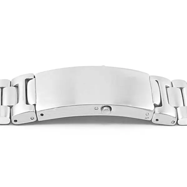 Stainless steel watch strap designed for Omega Seamaster Planet Ocean. Available in 20mm and 22mm sizes, this metal strap combines durability with a sleek look