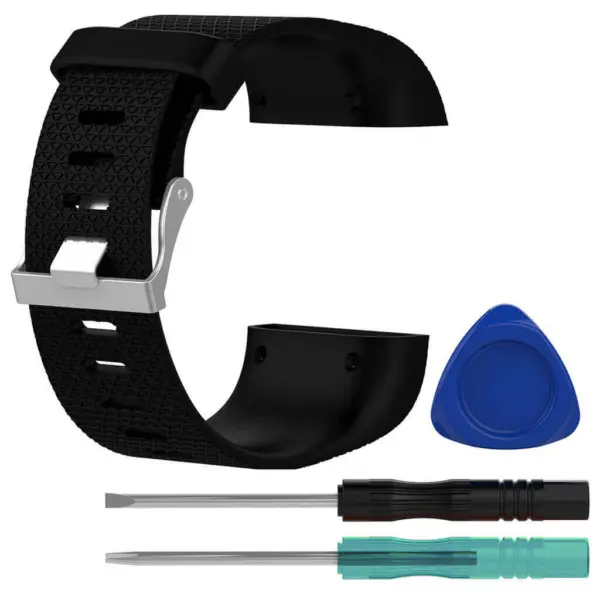 Fb.r15.1 Silicone Band For Fitbit Surge In Black