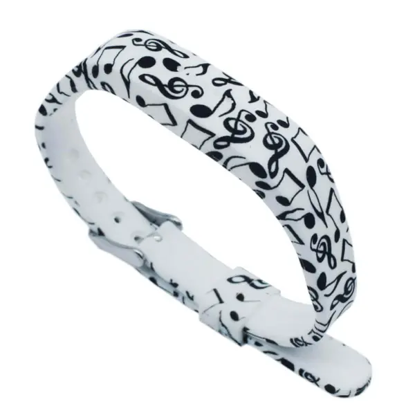 Fb.r6.f Patterned Silicone Strap For Flex 2 In Muusic Notes