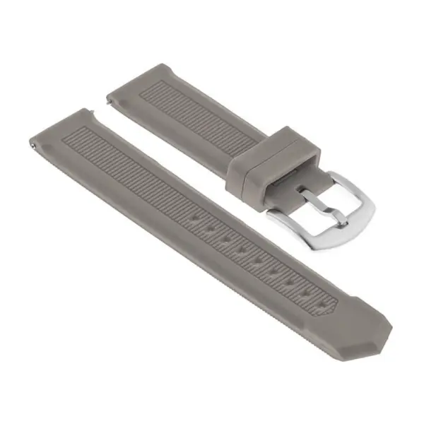 Rubber strap for TAG Heuer Formula 1, available in sizes 20mm, 21mm, and 22mm. Durable and stylish design with a silver buckle for a secure fit