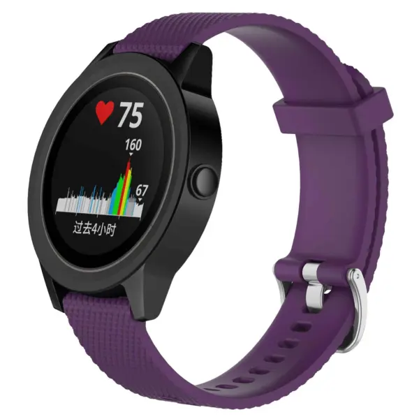 G.r25.18 Front Silicone Rubber Fits VivoActive 3 In Purple