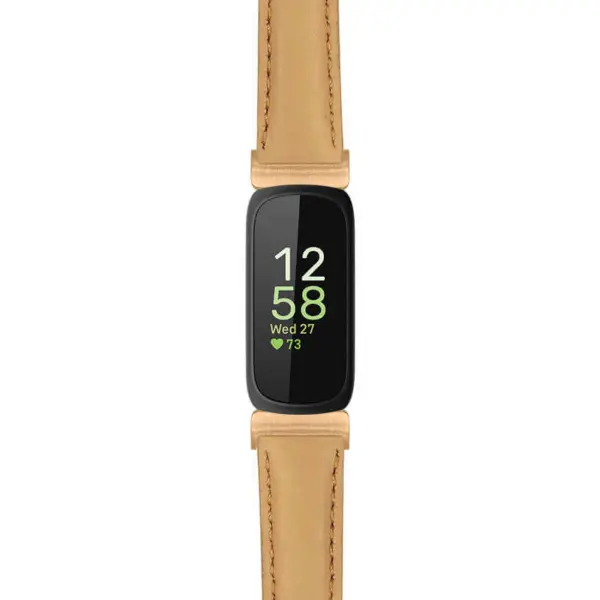 fb.in3.st19 Main Beige StrapsCo Womens Smooth Leather Rose Gold Adapter Watch Band Strap 14mm