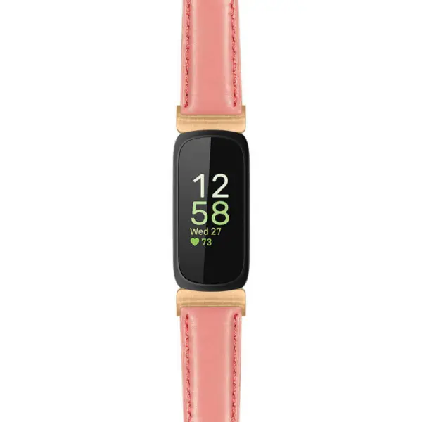 fb.in3.st19 Main Dark Pink StrapsCo Womens Smooth Leather Rose Gold Adapter Watch Band Strap 14mm