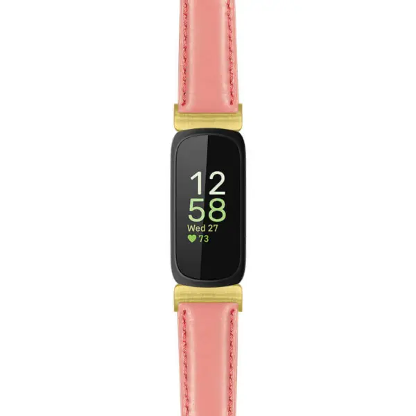 fb.in3.st19 Main Dark Pink StrapsCo Womens Smooth Leather Gold Adapter Watch Band Strap 14mm
