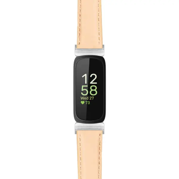 st19 Light Pink Main StrapsCo Everyday Leather Watch Band Strap For Fitbit Inspire 3