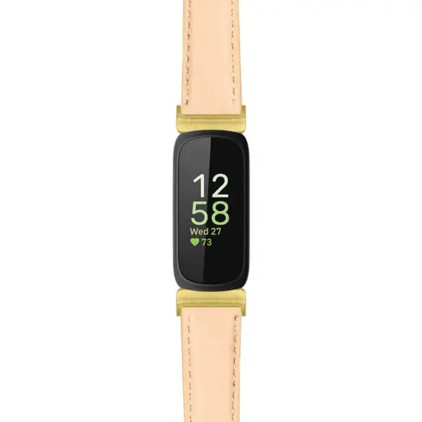 fb.in3.st19 Main Light Pink StrapsCo Womens Smooth Leather Gold Adapter Watch Band Strap 14mm