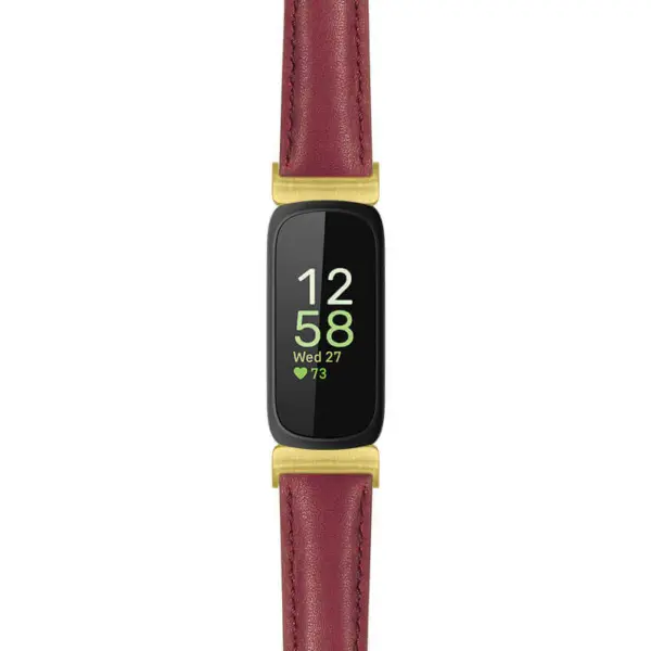 fb.in3.st19 Main Purple StrapsCo Womens Smooth Leather Gold Adapter Watch Band Strap 14mm