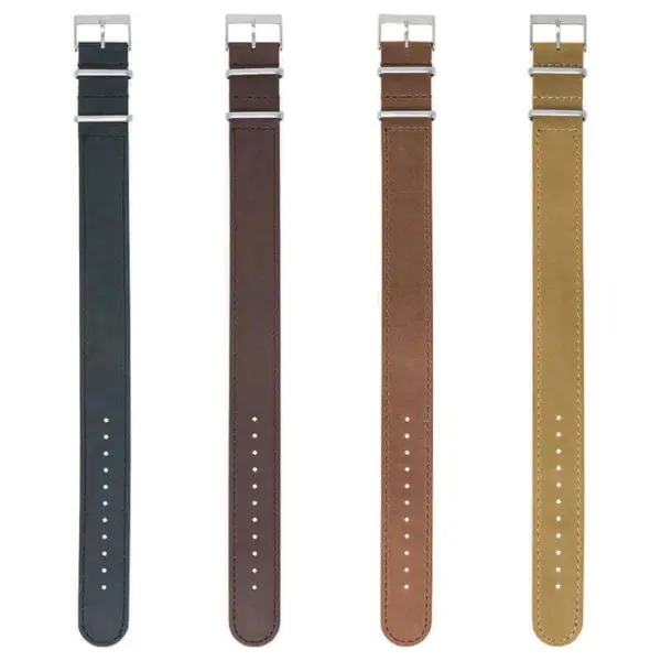 nt7 ALL COLOR StrapsCo DASSARI Vintage Leather Single Pass NATO Strap